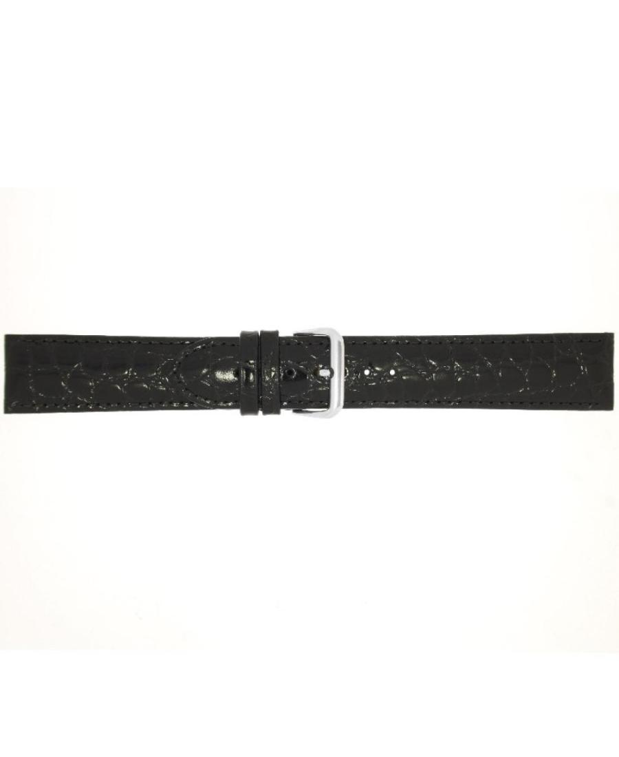 Watch Strap CONDOR Croco Grain 119L.01.20.W Skóra czarny Skórzany Czarny 20 mm