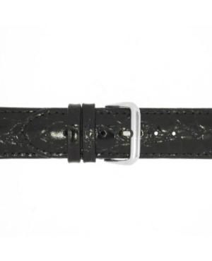 Watch Strap CONDOR Croco Grain 119L.01.20.W Skóra czarny Skórzany Czarny 20 mm image 2