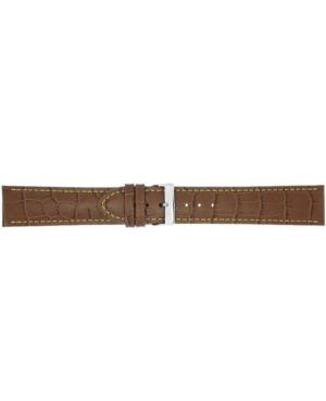 Watch Strap CONDOR Croco Grain Extra Long 614L.02.20.W Brown Braun 20 mm