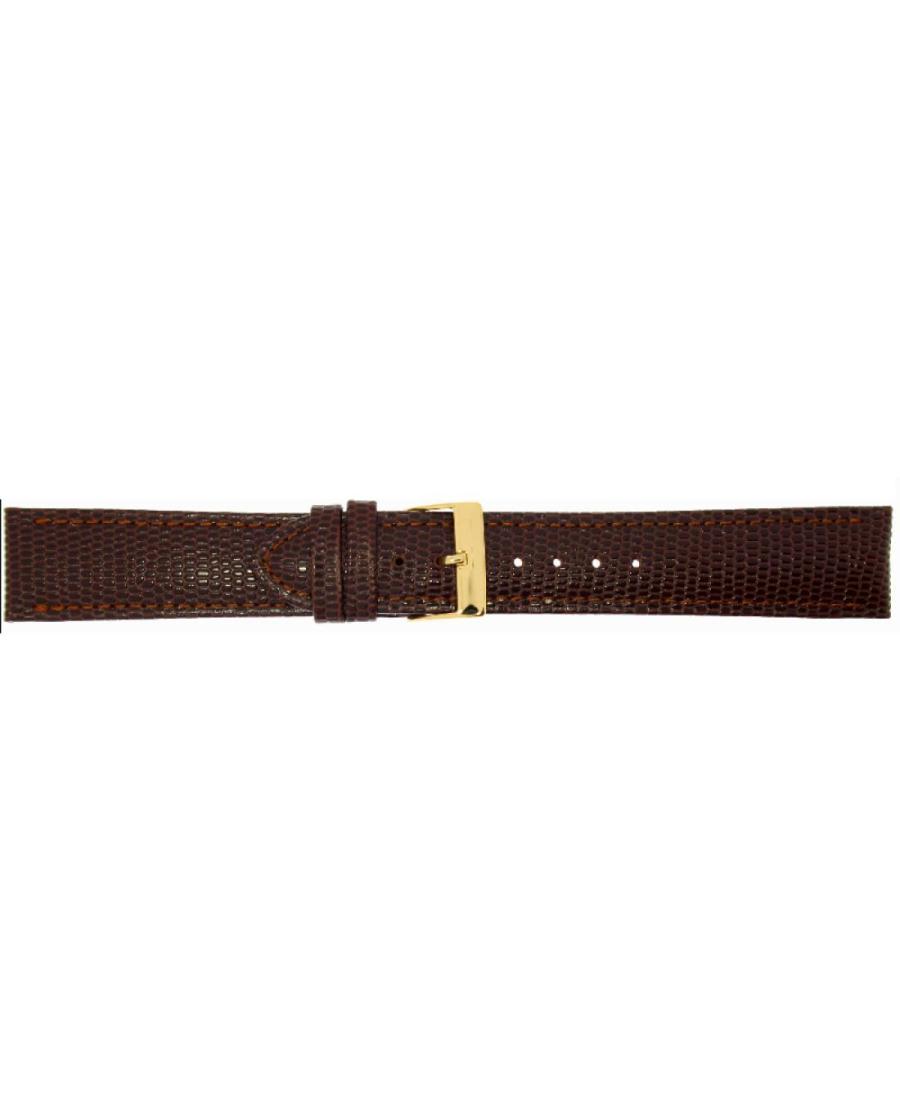Watch Strap CONDOR Lizard Grain 610R.02.20.Y Skóra Skórzany Brązowy 20 mm