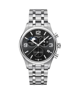 Mężczyźni sportowy klasyczny Luxury Szwajcar kwarcowy analogowe Zegarek Chronograf CERTINA C033.460.11.057.00 Czarny Wybierz 42m