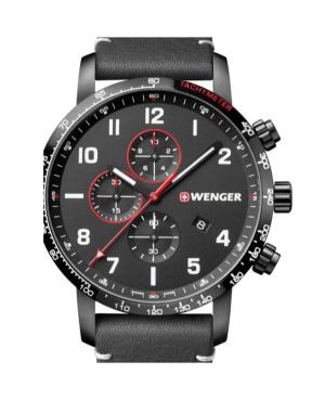Mężczyźni klasyczny sportowy Szwajcar kwarcowy analogowe Zegarek Chronograf WENGER 01.1543.106 Czarny Wybierz 44mm image 4