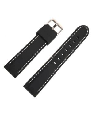 Watch Strap Jordan Kerr JK.SL.BK.WH.20 Silicone Black Silikonas Juoda 20 mm