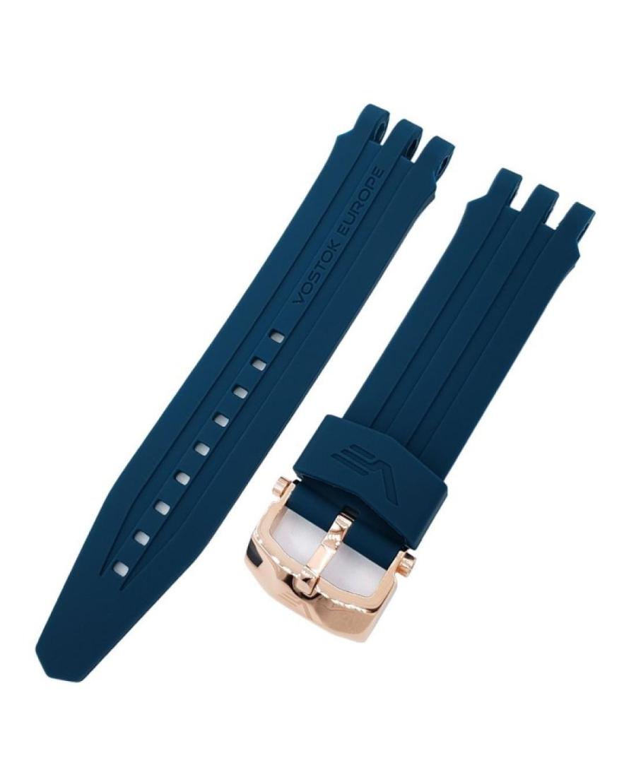 Vostok-Europe Energia Rocket Watch Strap VE-ENERGIJA.SL.05.26.RG Blue Silicone Blau 26 mm