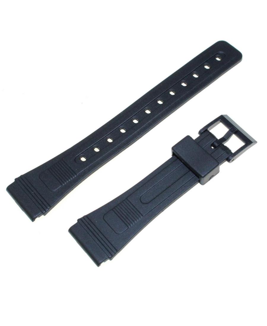 Ремешок для часов Diloy 254H5 Tinka Casio Пластик / Резина 22 мм Чёрный 20 мм