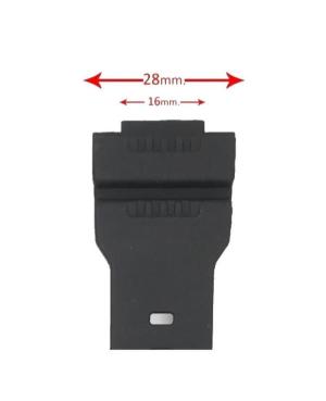 Watch Strap Diloy W1332 to fit Casio Plastic / Rubber czarny Tworzywo sztuczne/guma 28 mm Czarny 16 mm image 2