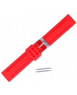 Watch Strap Diloy S253.18.6 Red Silicone Rot 18 mm image 2