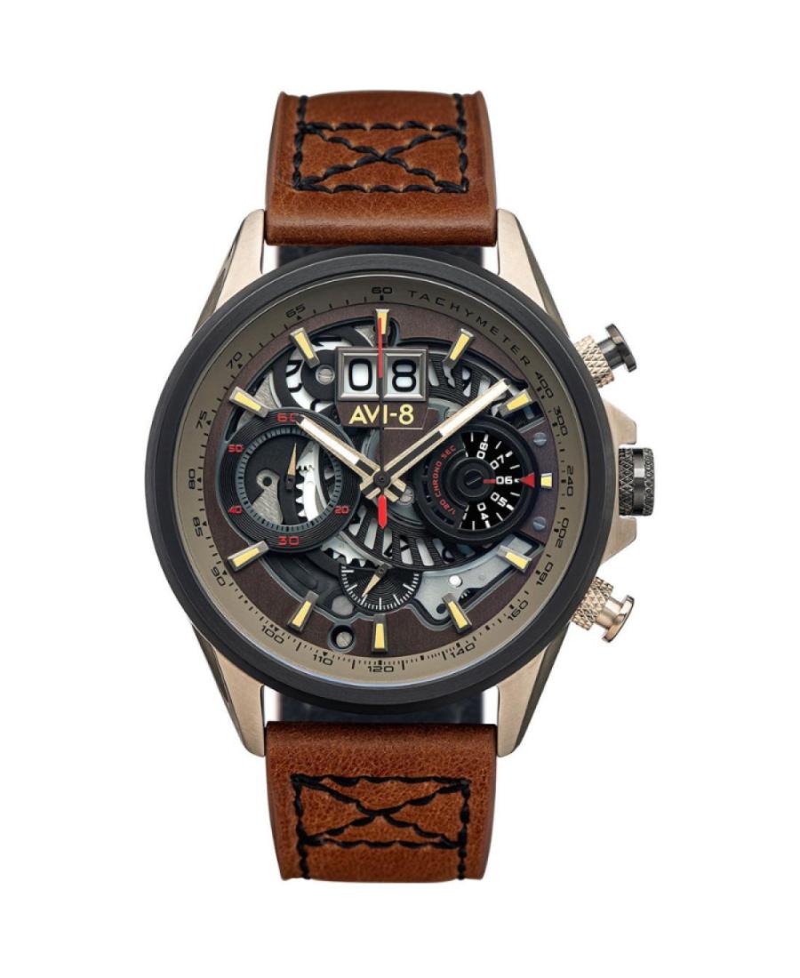 Men Quartz Analog Watch Chronograph AVI-8 AV-4065-06 Multicolor Dial 45mm