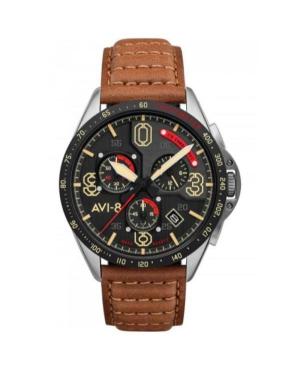 Men Quartz Analog Watch Chronograph AVI-8 AV-4077-02 Multicolor Dial 43mm