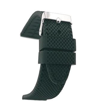 Watch Strap Diloy SBR22.01.20 Black Silicone Schwarz 20 mm
