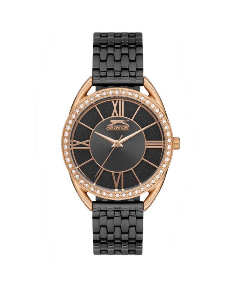 Women Fashion Klasické Quartz Analog Watch SLAZENGER SL.9.6537.3.04 Černá Dial 35mm