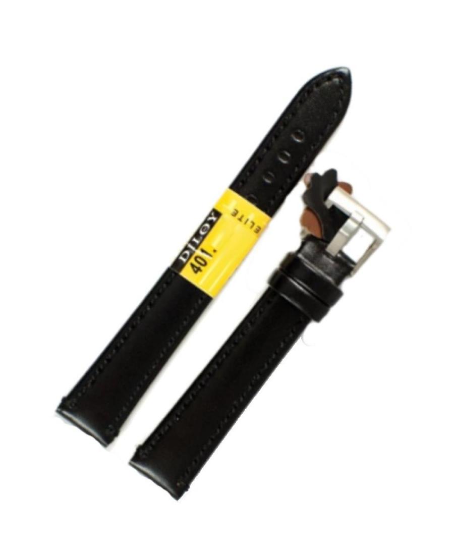 Watch Strap Diloy 401.01.16 Black Černá 16 mm