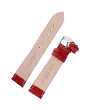 Watch Strap Diloy 402.06.18 Skóra Skórzany Czerwony 18 mm image 2