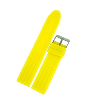 Watch Strap Diloy S255.10.20 Silicone Yellow Silikonas Geltona 20 mm