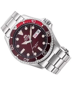 Men Sports Diver Japan Automatic Analog Watch ORIENT RA-AA0814R19B Burgundy Dial 41.8mm image 5
