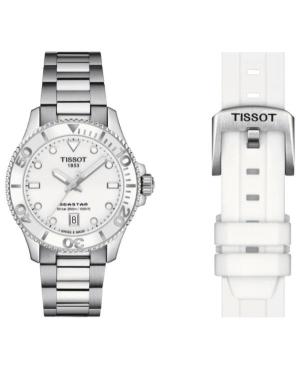 Kobiety klasyczny sportowy Diver Szwajcar kwarcowy analogowe Zegarek TISSOT T120.210.11.011.00 Biały Wybierz 36mm