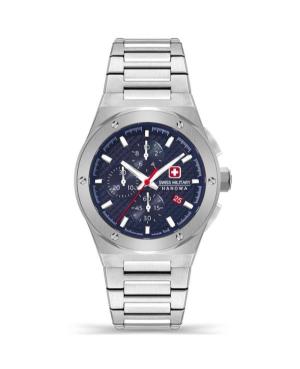 Men Swiss Quartz Analog Watch Chronograph SWISS MILITARY HANOWA SMWGI2101702 Modrá Dial 43mm