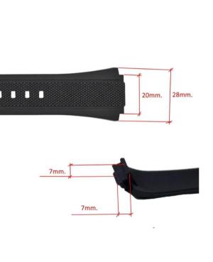 Watch Strap CASIO 10366009 28 mm Black 20 mm image 2