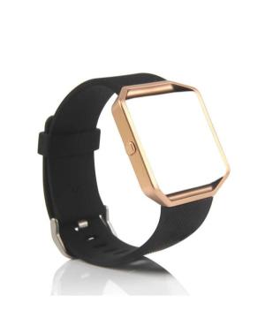 Julman watch strap for Fitbit Blaze Silicone Black Silikonas Juoda 24 mm