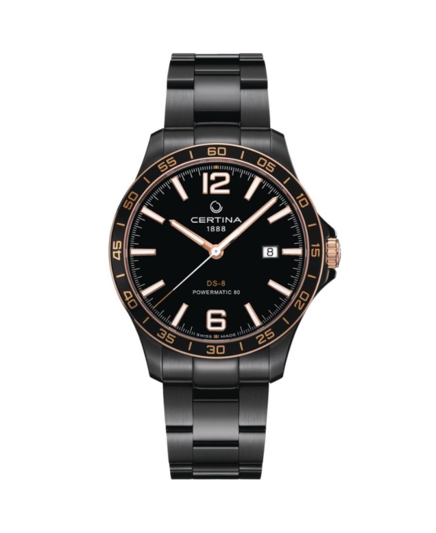 Vyriškas Luxury Swiss Kvarcinis - elektroninis, Solar Rodyklinis Watch CERTINA C033.807.33.057.00 Juodas Dial 40.5mm