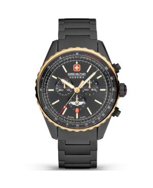 Vyriškas Swiss Kvarcinis Rodyklinis Watch Chronograph SWISS MILITARY HANOWA SMWGI0000341 Juodas Dial 44mm