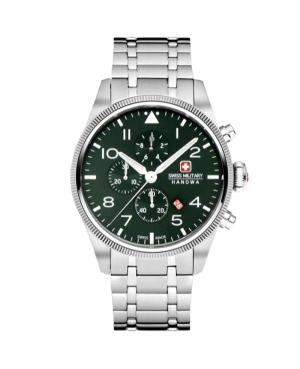 Mężczyźni Szwajcar kwarcowy analogowe Zegarek Chronograf SWISS MILITARY HANOWA SMWGI0000404 Zielony Wybierz 43mm