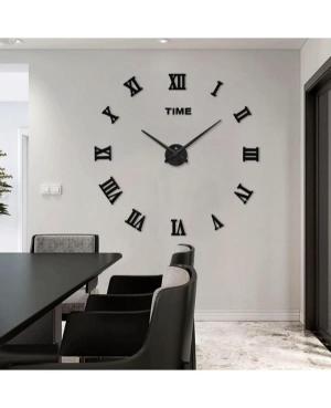 JULMAN Large Wall Clock - Hands T4225 czarny Tworzywo Sztuczne Metal Czarny