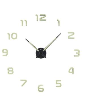 JULMAN Extra Large Wall Clock - Hands T4302L Black Plastic Metal Černá