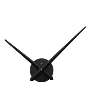 JULMAN Wall Clock - Hands T42B Black Metal Plastic Černá
