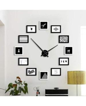 JULMAN Wall Clock - Hands T42B Metal Black Plastic Metalinis Juoda image 3