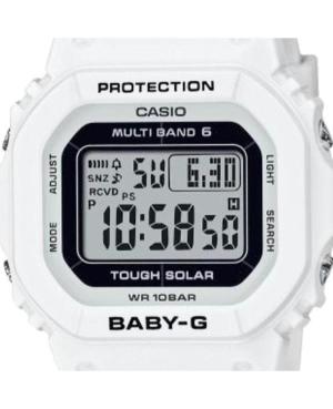 Women Sports Functional Japan Eco-Drive Digital Watch Timer CASIO BGD-5650-7ER Silver color Dial 38mm image 4