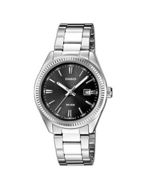 Women Klasické Japan Quartz Analog Watch CASIO LTP-1302PD-1A1VEG Černá Dial 30mm