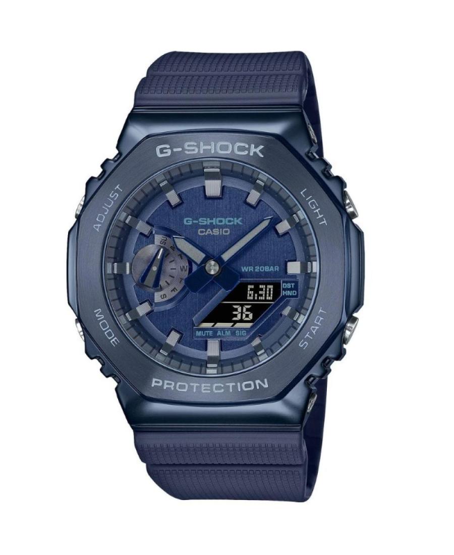 Men Sports Functional Diver Japan Quartz Digital Watch Timer CASIO GM-2100N-2AER G-Shock Modrá Dial 45mm
