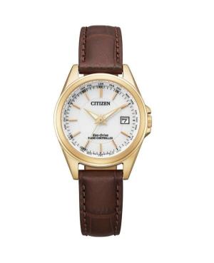 Moteriškas Klasikinis Japoniškas Elektroninis, Solar Rodyklinis Watch CITIZEN EC1183-16A Balta Dial