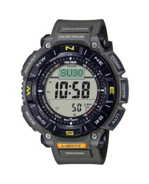 Men Sports Functional Japan Eco-Drive Digital Watch Timer CASIO PRG-340-3ER Černá Dial 51mm