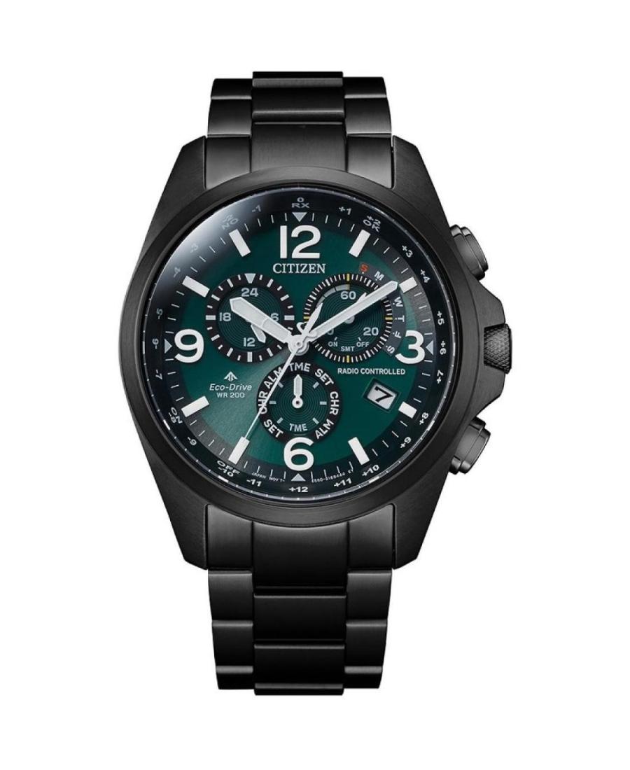 Vyriškas Klasikinis Sportinis Diver Japoniškas Elektroninis, Solar Rodyklinis Watch Chronograph CITIZEN CB5925-82X Žalia Dial