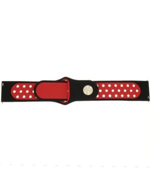 Julman SL.O.01/06.22 watch strap Silicone Red Juoda Silikonas Raudona 22 mm image 2