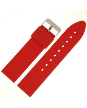 Julman SL.06.22.W watch strap Red Silicone Rot 22 mm