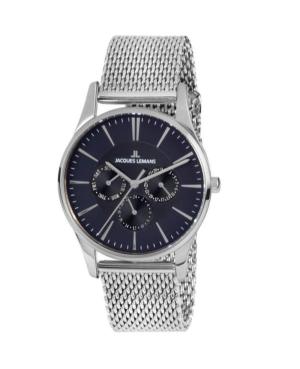 Vyriškas Su funkcijomis Kvarcinis Rodyklinis Watch JACQUES LEMANS 1-1951G Mėlyna Dial 40mm