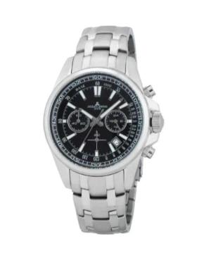 Men Klasické Diver Quartz Watch Chronograph JACQUES LEMANS 1-2117I Černá Dial 44mm
