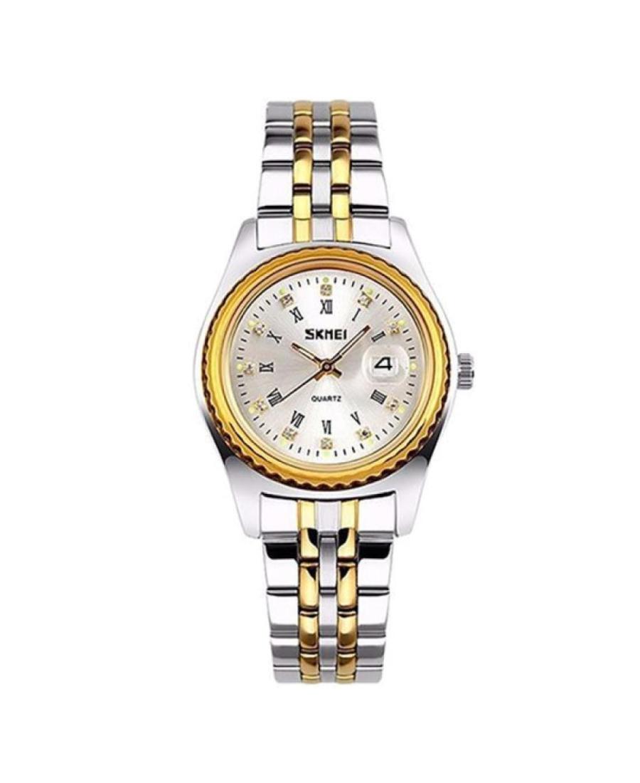 Women Klasické Quartz Analog Watch SKMEI 9098SI-S Silver Dial