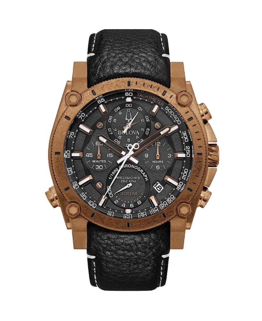 Vyriškas Diver Kvarcinis Watch Chronograph BULOVA 97B188 Juodas Dial 46mm