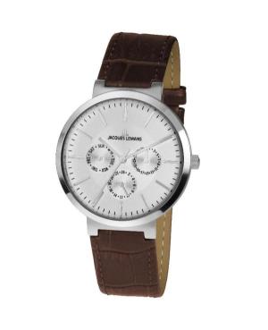 Men Klasické Quartz Analog Watch JACQUES LEMANS 1-1950B Bílá Dial 38mm