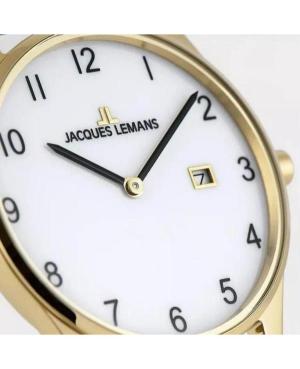 Men Klasické Quartz Analog Watch JACQUES LEMANS 1-2122H Bílá Dial 38mm image 6