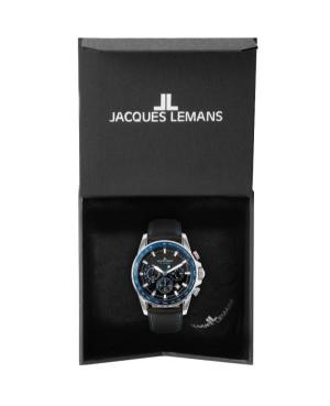 Men Klasické Sports Quartz Analog Watch Chronograph JACQUES LEMANS 1-2099B.1 Černá Dial 42mm image 4