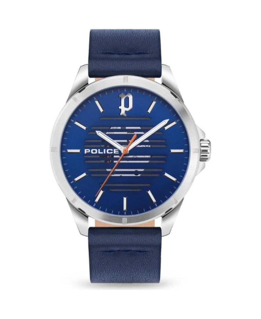 Vyriškas Modernus (fashion) Kvarcinis Rodyklinis Watch Papuoštas graviruotais ornamentais POLICE PEWJA2204501 Mėlyna Dial 7mm