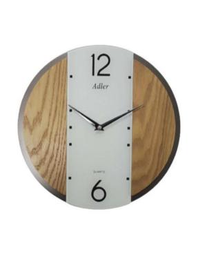 ADLER 21227PBO Quartz Wall Clock Wood Glass Oak