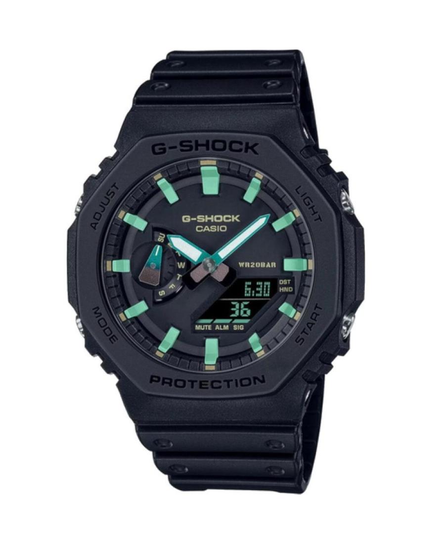 Men Sports Functional Diver Japan Quartz Digital Watch Timer CASIO GA-2100RC-1AER G-Shock Green Dial 45mm