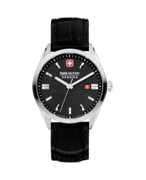 Vyriškas Klasikinis Swiss Kvarcinis Rodyklinis Watch SWISS MILITARY HANOWA SMWGB2200104 Juodas Dial 40mm