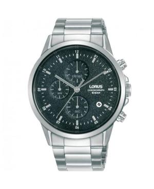 Men Klasické Japan Quartz Analog Watch Chronograph LORUS RM365HX-9 Černá Dial 42mm